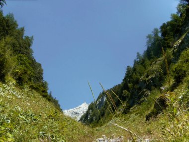 Mittenwald, Almanya 'nın Bavyera Alplerinde yaz mevsiminde ferrata yoluyla