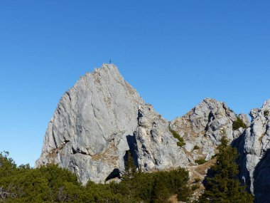 Teufelstattkopf dağının zirvesi, Bavyera, Almanya