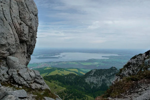 Пеший Тур Гору Кампенванд Альпах Кимгау Бавария Германия — стоковое фото