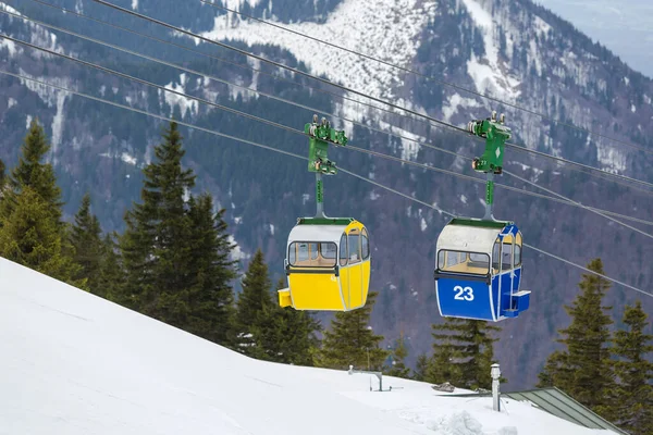 Gondola Alpach Bawarskich Niemcy Czas Zimowy — Zdjęcie stockowe