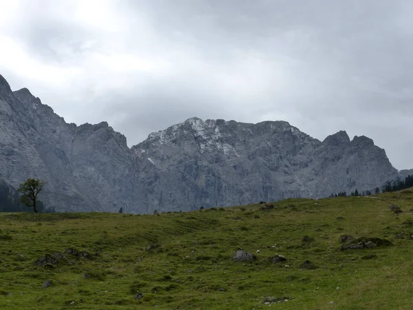 Grosser Ahornboden Monumento Natural Nas Montanhas Karwendel Tirol Áustria — Fotografia de Stock