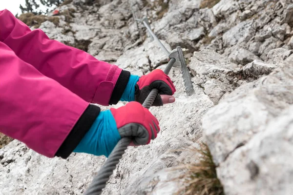 Climbing Gloves Ferrata — Stock Photo, Image