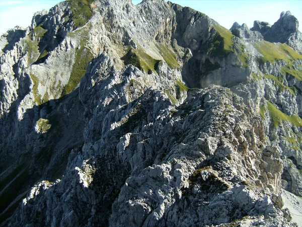 Mittenwald Ferrata Bajor Alpokban Németországban Nyáron — Stock Fotó