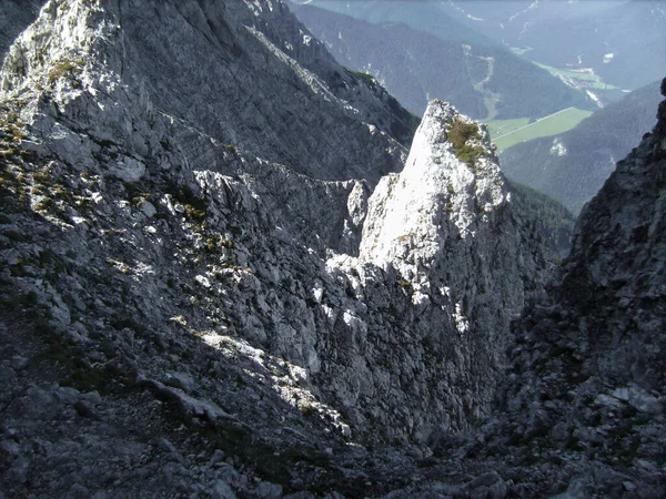 Mittenwald Ferrata Nos Alpes Baviera Alemanha Verão — Fotografia de Stock