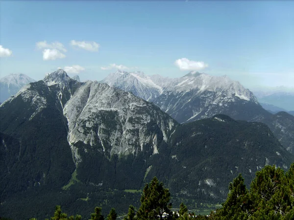 Mittenwald Ferrata Dans Les Alpes Bavaroises Allemagne Été — Photo