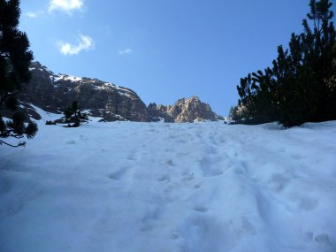 Kreuzspitze Dağı, Bavyera, Almanya 'dan gelen dağ manzarası