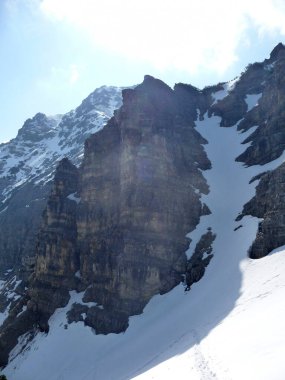 Kreuzspitze Dağı, Bavyera, Almanya 'dan gelen dağ manzarası