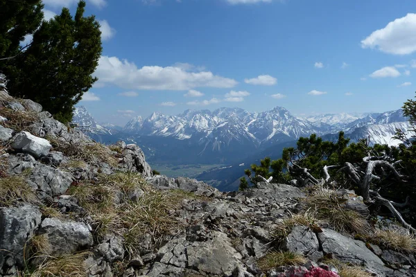 Passeio Kohlbergspitze Montanha Tirol Áustria — Fotografia de Stock