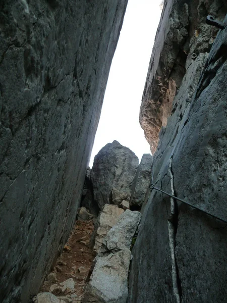 Climbing Tour Kopftorlgrat Mountain Tyrol Austria — Stockfoto