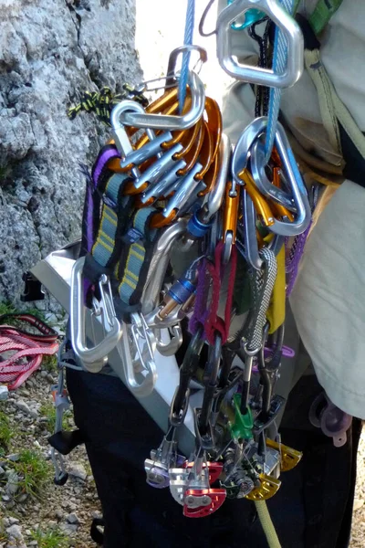 Closeup Climber Equipment — Stock Photo, Image