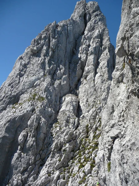 Passeio Escalada Kopftorlgrat Mountain Tyrol Áustria — Fotografia de Stock