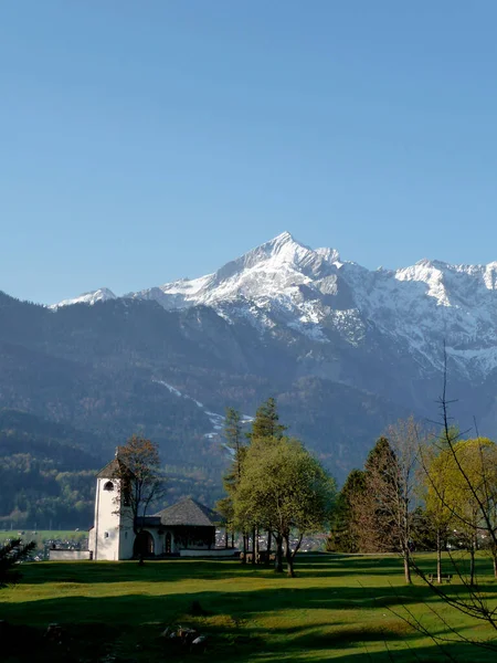 Alpspitze Zugspitze Primavera Baviera Germania — Foto Stock