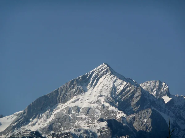 Alpspitze Zugspitze Mountains Springtime Bavaria Germany — Stockfoto