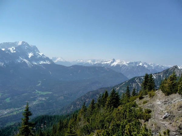 Alpspitze Zugspitze Mountains Springtime Bavaria Germany — Stock Photo, Image