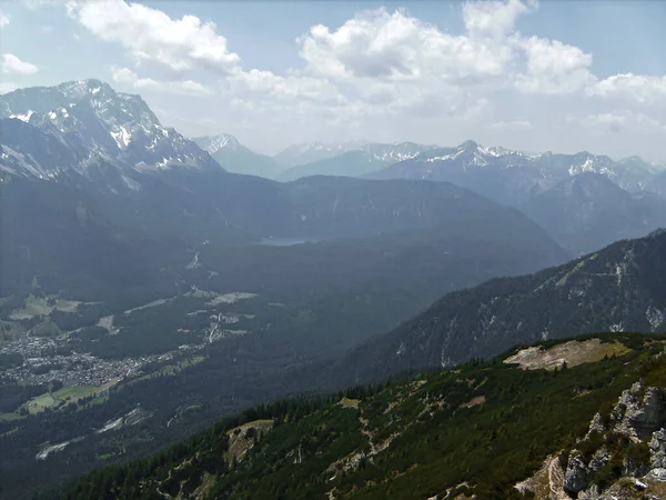 Randonnée Montagne Sur Kramerspitz Bavière Allemagne Printemps — Photo