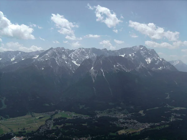Zugspitze Massif Horách Wetterstein Bavorsku Německo Jaře — Stock fotografie