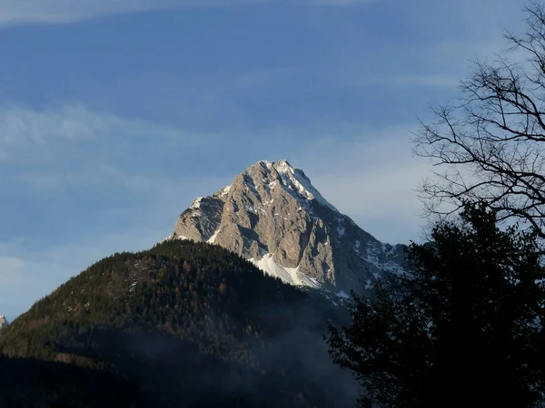 Winterwanderung Zum Hohen Kranzberg Karwendel Bayern Deutschland — Stockfoto