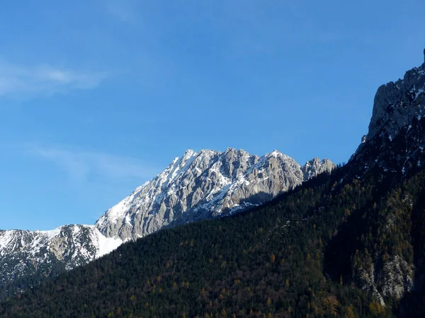 Winterwanderung Zum Hohen Kranzberg Karwendel Bayern Deutschland — Stockfoto