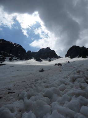 Kreuzspitze Dağı, Bavyera, Almanya 'dan gelen dağ manzarası