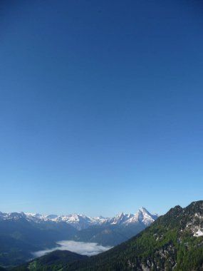 Berchtesgadener 'daki Ferrata Via Hochthron Dağı, Bavyera, Almanya