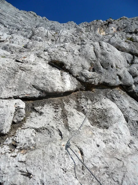 Ferrata Pohoří Berchtesgadener Hochthron Bavorsko Německo Jaře — Stock fotografie