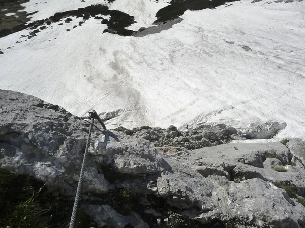 Ferrata Górze Berchtesgadener Hochthron Bawaria Niemcy Wiosną — Zdjęcie stockowe