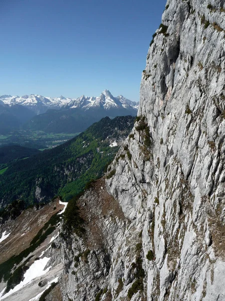 Ferrata Berchtesgadener Hochthron Гора Баварія Німеччина Навесні — стокове фото