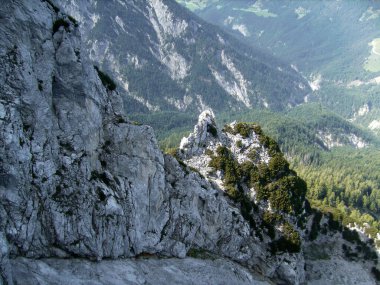 Kufstein (C/D) via ferrata, through North face, Austria in autumn clipart