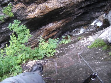 Postalmklamm kanonu, Salzburg 'daki ferrata yoluyla, Avusturya Salzkammergut, Avusturya