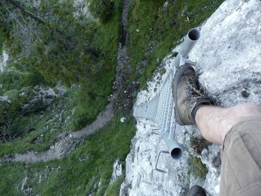 Bavyera, Almanya 'da Ferrata üzerinden Tegelberg
