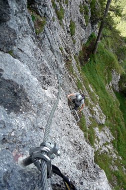 Bavyera, Almanya 'da Ferrata üzerinden Tegelberg