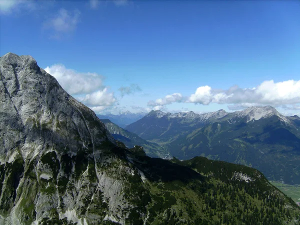 Ferrata Alto Lago Montanha Seebensee Montanha Tajakopf Tirol Áustria Verão — Fotografia de Stock