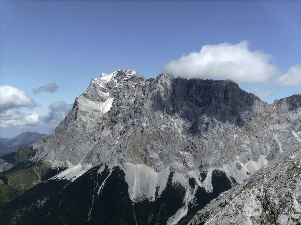 Ferrata Lacul Înalt Munte Seebensee Muntele Tajakopf Tirol Austria Timpul — Fotografie, imagine de stoc