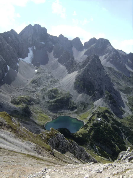 Ferrata Lac Haute Montagne Seebensee Montagne Tajakopf Tyrol Autriche Été — Photo
