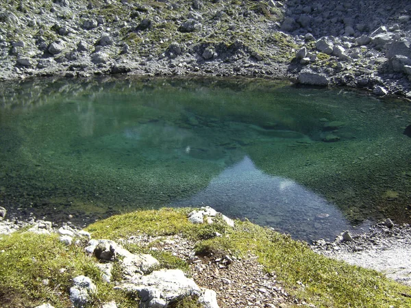 Ferrata High Mountain Lake Drachensee Tajakante Tyrol Austria Summertime — Stock Photo, Image
