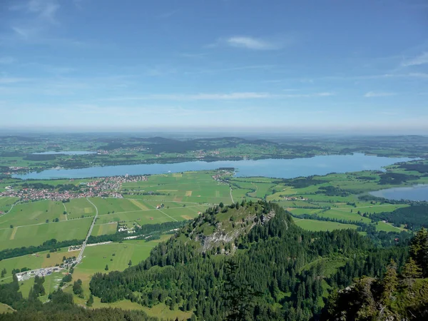 Panorama Montano Dalla Montagna Tegelberg Baviera Germania — Foto Stock
