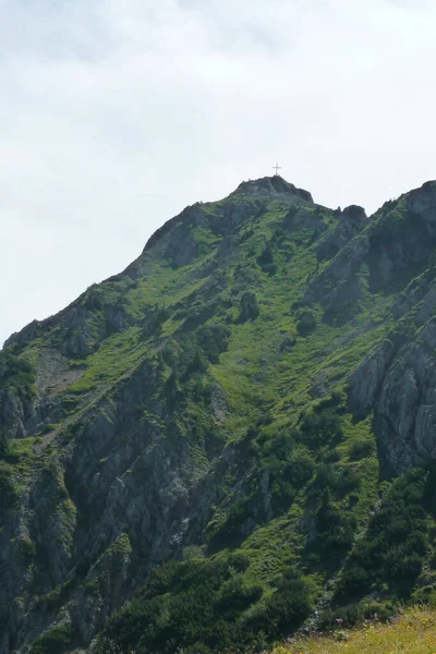 Summit Cross Tegelberg Ferrata Bavaria Germany — Zdjęcie stockowe