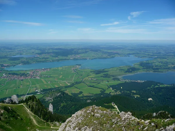 Panorama Montano Dalla Montagna Tegelberg Baviera Germania — Foto Stock