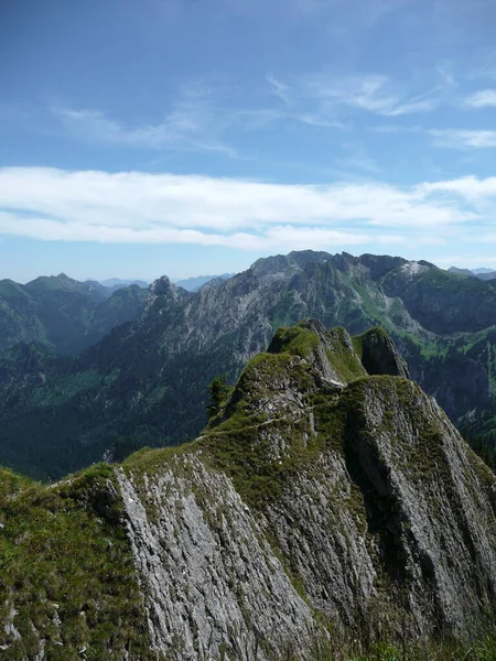 Tur Drumeții Montane Muntele Tegelberg Bavaria Germania — Fotografie, imagine de stoc