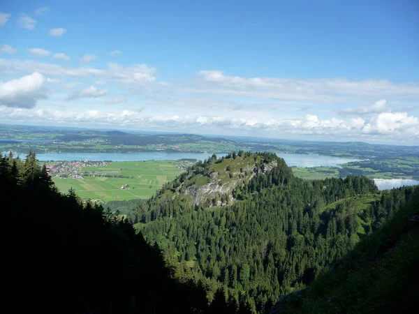 Hegyi Panoráma Tegelberg Hegyről Bajorország Németország — Stock Fotó