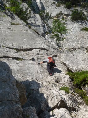 Ferrata Seebensee, Tajakopf Dağı, Tyrol, Avusturya