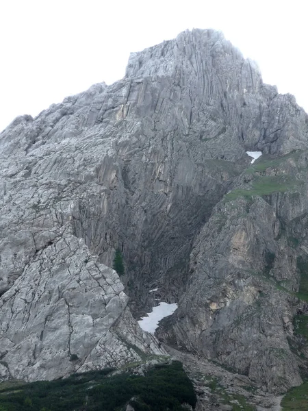 Ferrata High Mountain Lake Seeze Feld Mountain Tyrol Austria Summer — стоковое фото