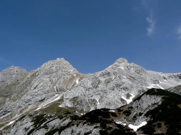 Ferrata High Mountain Lake Seebensee Zugspitze Mountain Τιρόλο Αυστρία Καλοκαίρι — Φωτογραφία Αρχείου