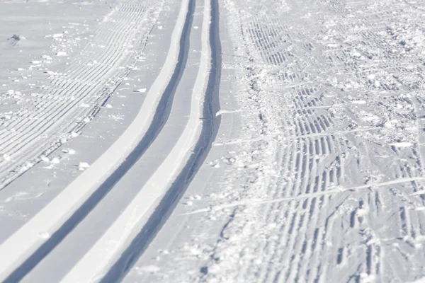 Empty Cross Country Skiing Tyrol Austria — Zdjęcie stockowe