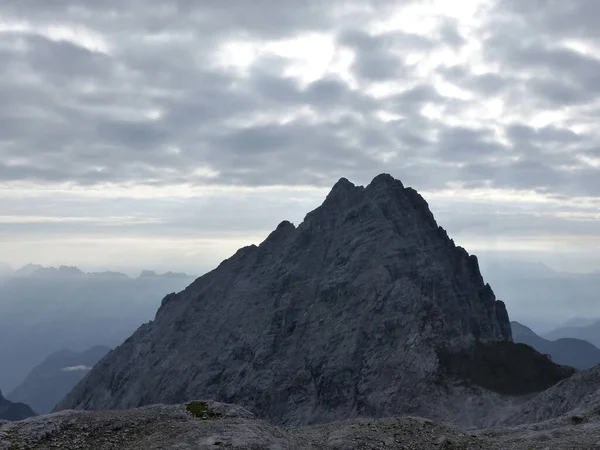 Περιήγηση Ορειβασία Στο Βουνό Patenkirchener Dreistorspitze Στη Βαυαρία Γερμανία Την — Φωτογραφία Αρχείου