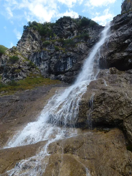 Cascada Mindelheim Vía Ferrata Mountain Tour Allgau Alemania — Foto de Stock