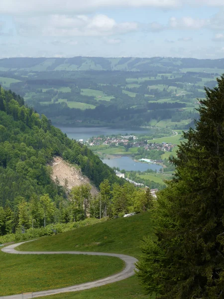 Panorama Pěší Túra Nagelfluhkette Bavorsko Německo — Stock fotografie
