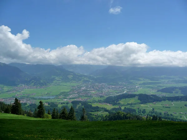 Panorama Wandeltocht Nagelfluhkette Beieren Duitsland — Stockfoto