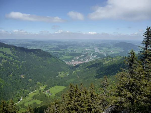 Panorama Vandring Nagelfluhkette Bayern Tyskland — Stockfoto