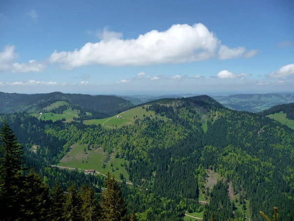 Panorama Pěší Túra Nagelfluhkette Bavorsko Německo — Stock fotografie